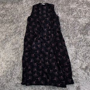 Women’s XS joy long fancy silky LuLaRoe throw over duster vest dandelion wishes